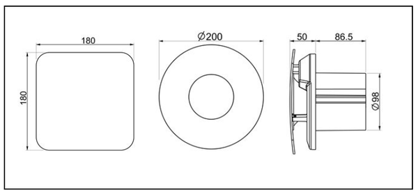 XPELAIR SIMPLY SILENT C4HTR POISTOPUHALLIN IPX4 - 8507226